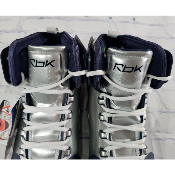 Reebok ATR Above The Rim Basketball Shoes Silver Blue RARE MENS SIZE 13 main image 4